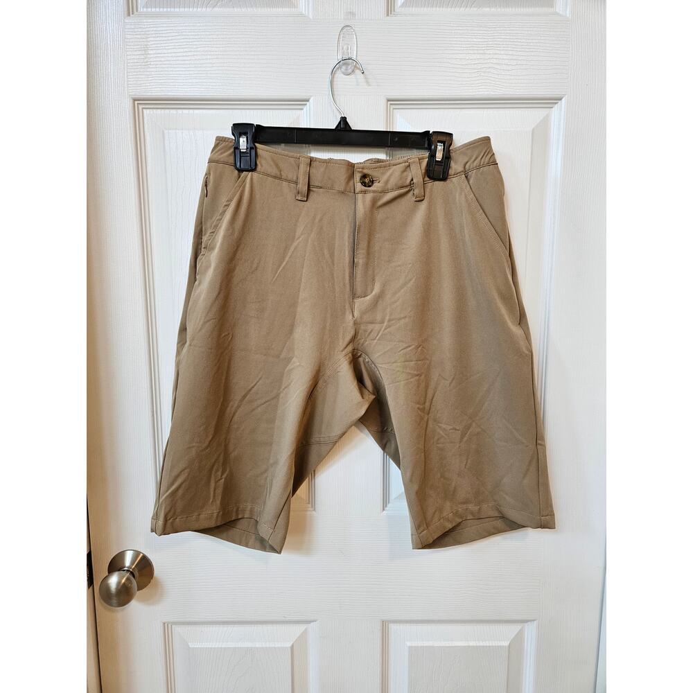 33,000ft Khaki Performance Golf Shorts Mens Size 32 Stretch Travel